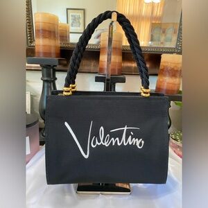 Valentino Garavani Sport Logo,Nylon small Handbag Rope Handle,Authentic/Vintage